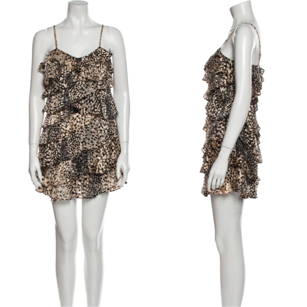 RACHEL ZOE Ruffle Print Mini Dress - Picture 2 of 13